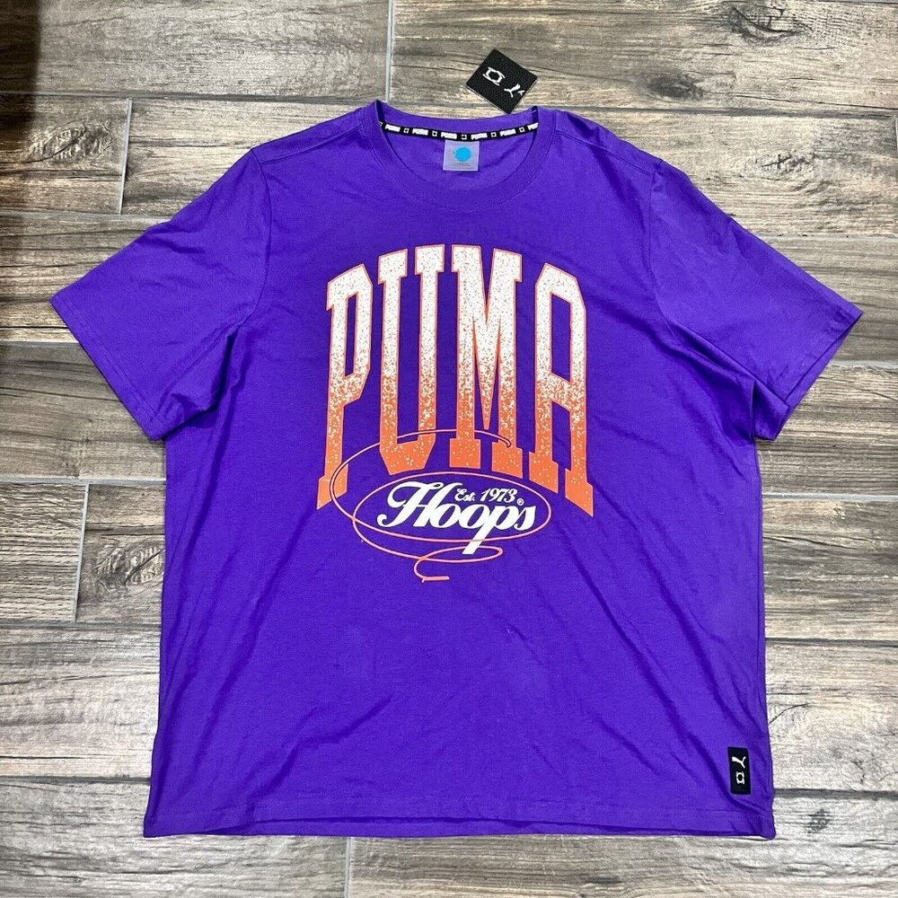 Men's Blueprint 2 Basketball Logo Graphic T-Shirt 2xl XXL Purple
